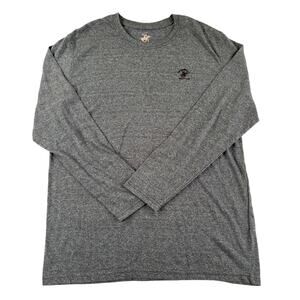 Beverly Hills Polo Club Men's Long Sleeve T-shirt - Grey - XL